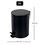 Spirella Sydney Treteimer (3 l, Edelstahl, Schwarz) | BAUHAUS