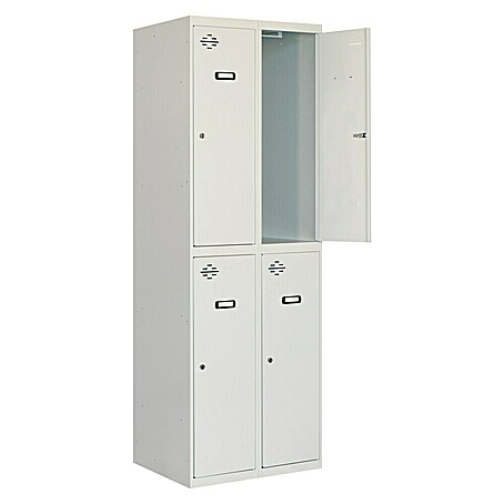 Simonrack Simonlocker Taquilla Prof. Tandem (L x An x Al: 50 x 60 x 180 cm, Gris/Gris, Número de puertas: 4 ud.)