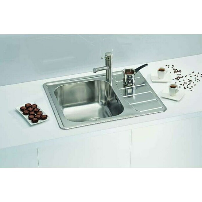 Alveus Vgradno korito Zoom Maxim 10  (61,5 x 50 cm, Jeklo) | 4173 - Einbauspülen Edelstahl | DCFC - Spülen | DCF - Küche | DC - Sanitärinstallation | D - Sanitär | BAUHAUS