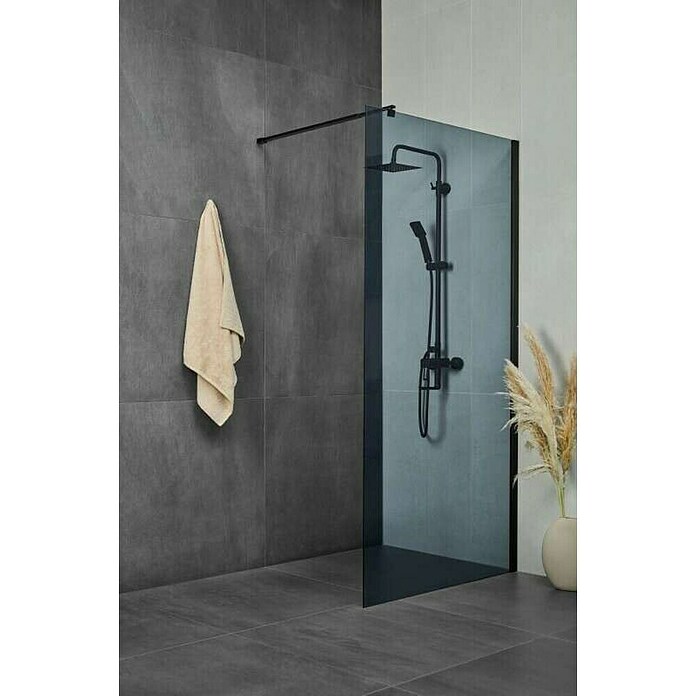 Tuš stena Vetro Black 110  (Š x V: 110 x 200 cm) | Tuš stene | Tuš kabine | Tuširanje | Kopalnica in sanitarije | Izdelki | BAUHAUS