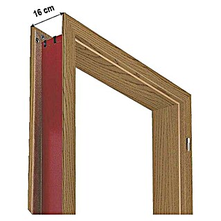 Doornite Podboj za vrata (750 x 2.000 mm, Debelina stene: 16 cm, Smer odpiranja: Levo, Hrast)