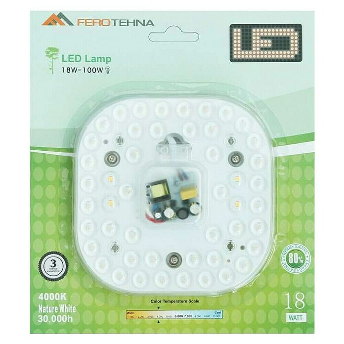 Ferotehna LED modul  (18 W, 4.000 K, 1.500 lm) | BAUHAUS