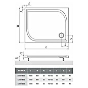 Tuš kad Rectan  (Do x Š: 120 x 90 cm, Naravni kamen) | 3973 - Duschwanne Eck Acryl Marke | DBCA - Duschwannen | DBC - Wannen | DB - Keramik/Wannen | D - Sanitär | BAUHAUS