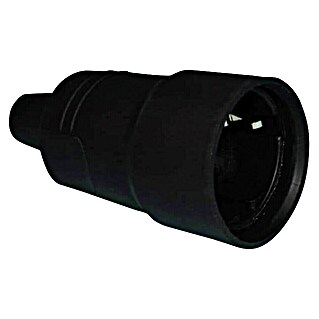 Gumijasta varnostna vtičnica GV-02 (16 A, Črna, 250 V, Guma)