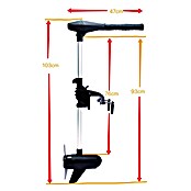 Talamex Motor fueraborda eléctrico X150 (1 kW, Control de timón, Longitud del eje: 76,2 cm) | BAUHAUS