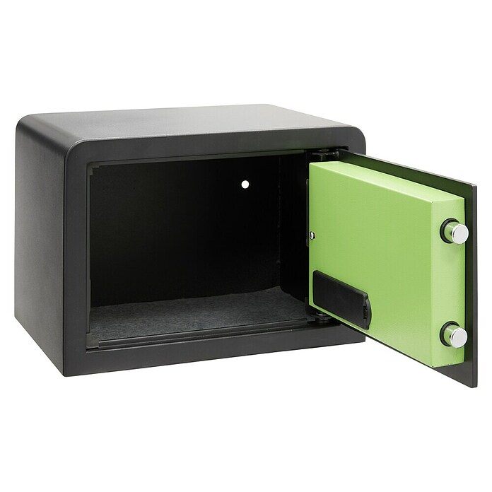 Arregui Kuro Caja fuerte (L x An x Al: 25 x 35 x 25 cm, Negro/Verde, 16 l) | BAUHAUS