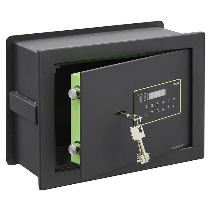 Arregui Kuro Caja fuerte empotrable (L x An x Al: 25 x 36 x 26 cm, Negro/Verde, 16 l) | BAUHAUS