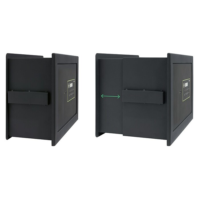 Arregui Kuro Caja fuerte empotrable (L x An x Al: 25 x 36 x 26 cm, Negro/Verde, 16 l) | BAUHAUS