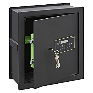 Arregui Kuro Caja fuerte empotrable (L x An x Al: 25 x 36 x 39 cm, Negro/Verde, 24 l)