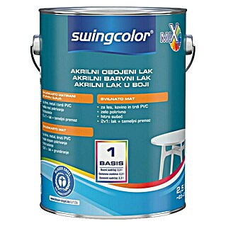 swingcolor Pisani lak Base 1 (Bela, 2,5 l)