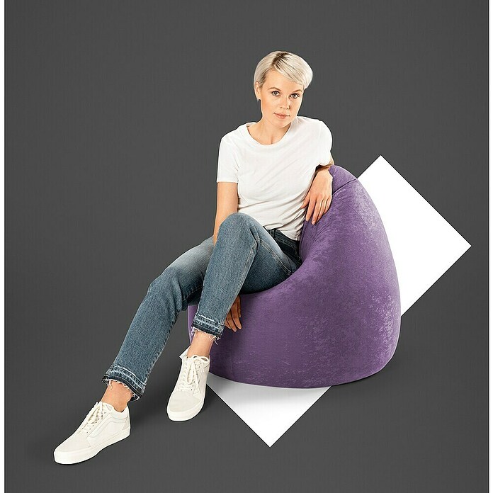 Sitting Point Sitzsack Beanbag Easy (XL, Lila, 100 % Polyester) | BAUHAUS