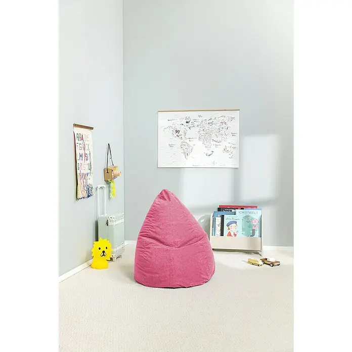 Sitting Point Sitzsack Beanbag Easy - L, Pink, 100 % Polyester - Gemütlicher, pinkfarbener Sitzsack aus Cord in einem Kinderzimmer, ergänzt die Einrichtung mit einer spielerischen Note und bietet einen bequemen Platz zum Entspannen.