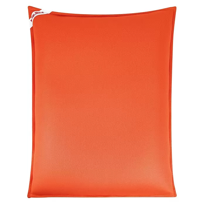 Sitzsack Swimming Bag - 115 x 142 x 20 cm, Orange, 100 % Polyester - Oranges rechteckiges Kissen aus atmungsaktivem Netzgewebe, mit weißem Markenetikett.