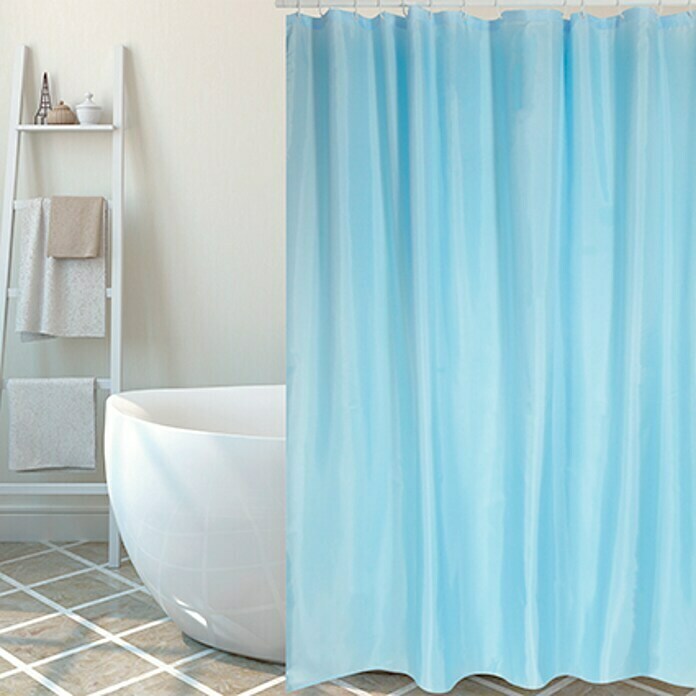 Venus Cortina de baño textil (An x Al: 180 x 200 cm, Azul)