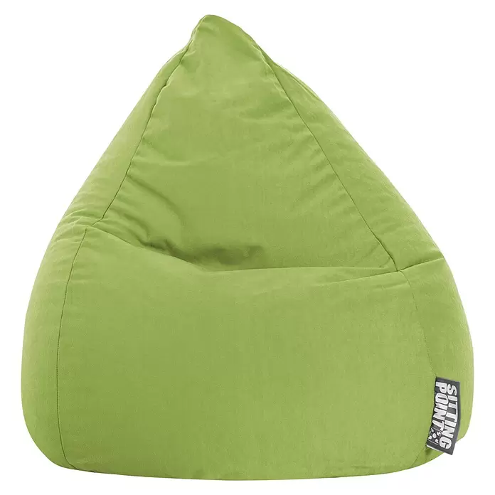Sitting Point Sitzsack Beanbag Easy - L, Grün, 100 % Polyester - Weicher, lindgrüner Sitzsack aus samtähnlichem Stoff.