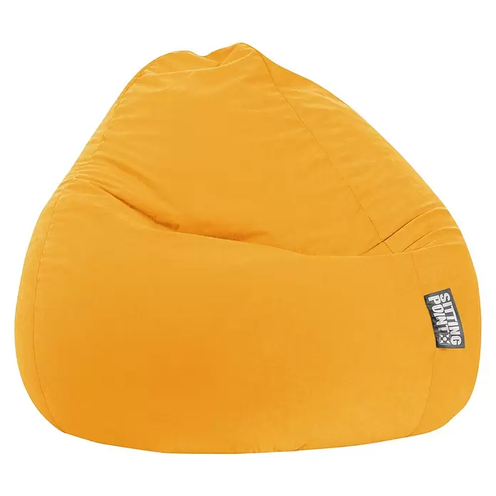 Sitting Point Sitzsack Beanbag Easy - XXL, Gelb, 100 % Polyester - Weicher, gelber Sitzsack aus samtartigem Stoff.