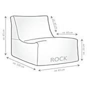 Sitting Point Sitzsack Santorin Rock (100 x 65 x 65 cm, Taupe/Weiß, 100 % Polypropylen) | BAUHAUS