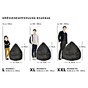 Puf saco Shara (XL, Antracita, 95% poliéster / 5% Nylon) | BAUHAUS