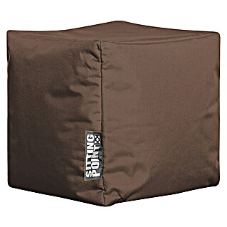 Sitting Point Sitzhocker Cube Scuba (40 x 40 x 40 cm, Braun, 100 % Polyester)