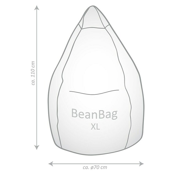 Sitting Point Puf saco Beanbag Easy (XL, Esmeralda, 100% poliéster) | BAUHAUS