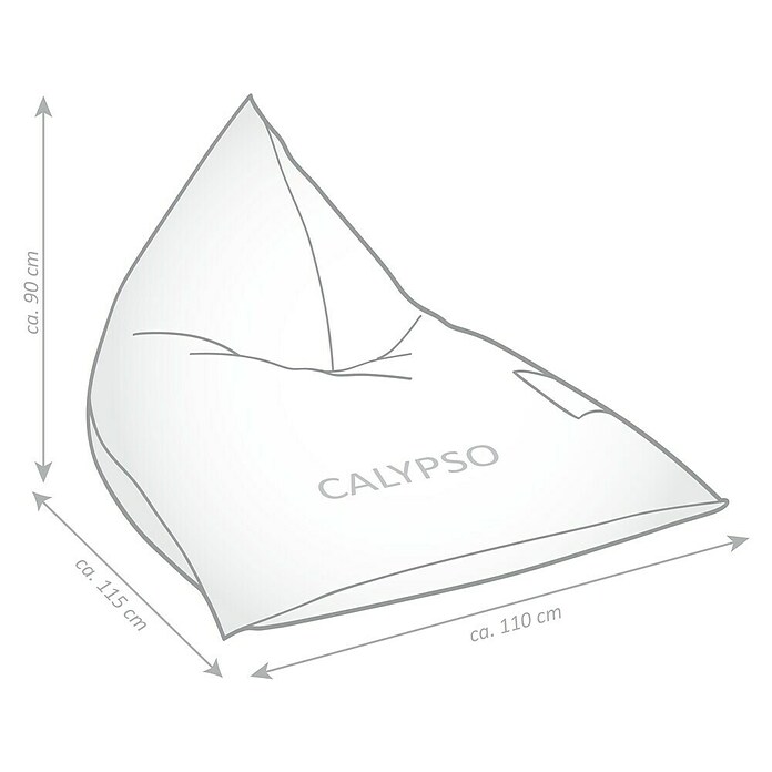 Sitting Point Sitzsack Santorin Calypso (110 x 115 x 90 cm, Taupe/Weiß, 100 % Polypropylen) | BAUHAUS