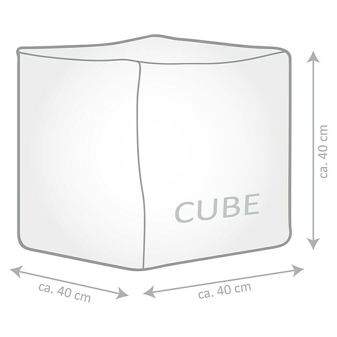 Sitting Point Sitzhocker Cube Scuba (40 x 40 x 40 cm, Braun, 100 % Polyester) | BAUHAUS