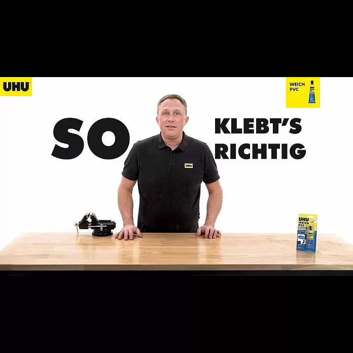 UHU Spezialkleber Weich-PVC - 30 g - So klebt's richtig: UHU Weich PVC Anwendungstipps | How to Video