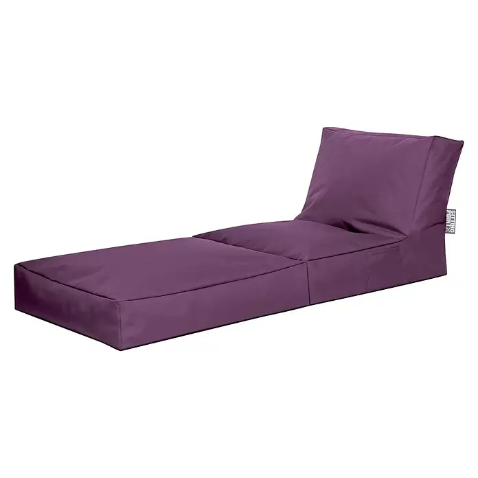 Sitting Point Sitzsack Twist Scuba - 90 x 70 x 80 cm, Aubergine, 100 % Polyester/100 % Polyvinylchlorid - Lila Stoff-Lounge-Sitzsack mit geneigter Rückenlehne für bequemes Sitzen.