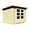 Karibu Gartenhaus Stockach (L x B: 246 x 186 cm, Wandstärke: 19 mm, Pultdach, Natur)