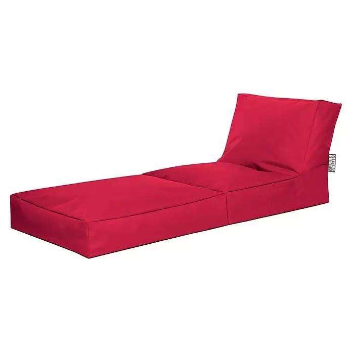 Sitting Point Sitzsack Twist Scuba - 90 x 70 x 80 cm, Rot, 100 % Polyester/100 % Polyvinylchlorid - Rote Stoff-Liegematratze mit verstellbarer Rückenlehne für bequemes Entspannen.