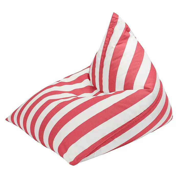 Sitting Point Sitzsack Santorin Calypso - 110 x 115 x 90 cm, Rot/Weiß, 100 % Polypropylen - Rot-weiß gestreifter Sitzsack, bequemes, lässiges Möbelstück.