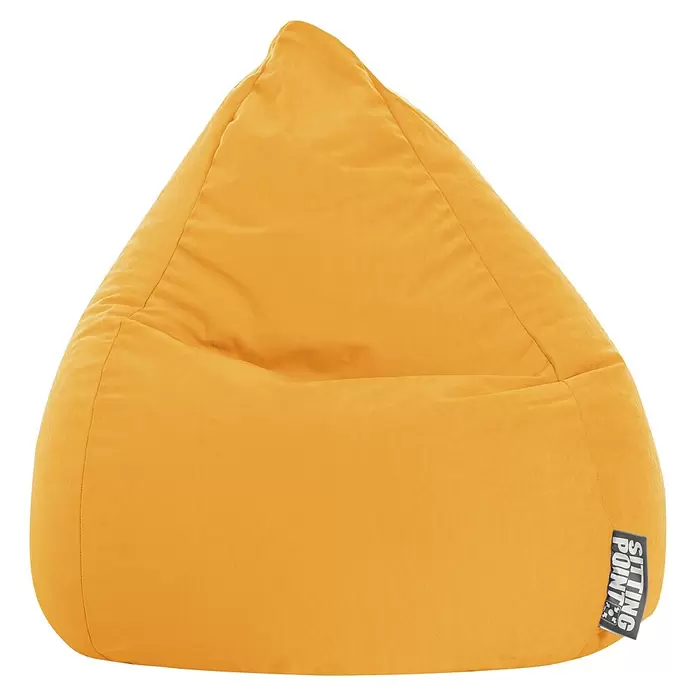 Sitting Point Sitzsack Beanbag Easy - L, Gelb, 100 % Polyester - Weicher, goldgelber Sitzsack, ideal für flexibles Sitzen.