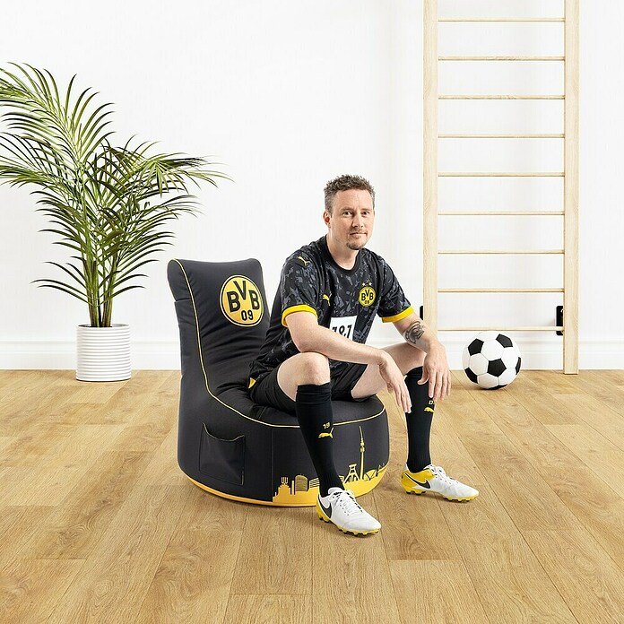 Sitting Point Sitzsack VIP Swing (95 x 65 x 90 cm, Borussia Dortmund, 100 % Polyester) | BAUHAUS