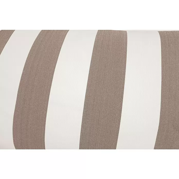 Sitting Point Sitzsack Santorin Rock - 100 x 65 x 65 cm, Taupe/Weiß, 100 % Polypropylen - Gewebter Stoff mit abwechselnden vertikalen weißen und braunen Streifen.