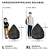 Sitting Point Sitzsack Beanbag Fußball (XL, Schwarz/Weiß, 100 % Baumwolle) | BAUHAUS