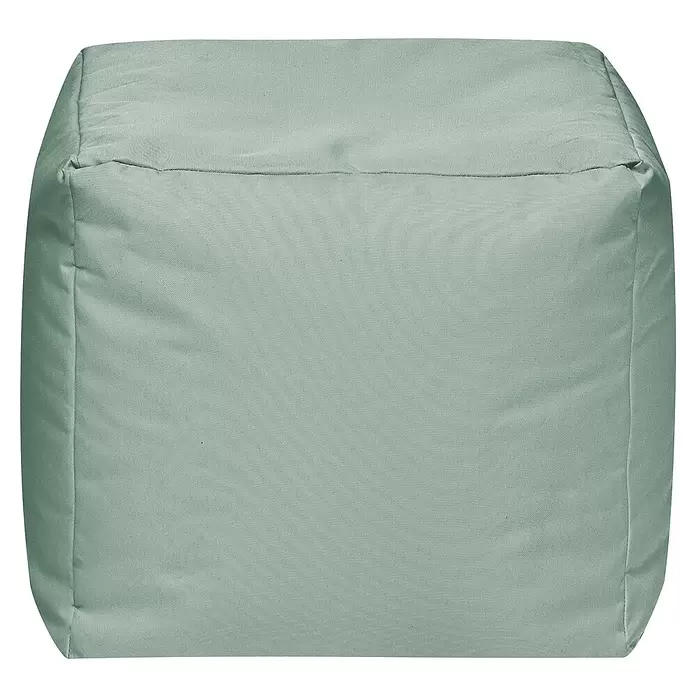 Sitting Point Sitzhocker Cube Scuba - 40 x 40 x 40 cm, Eukalyptus, 100 % Polyester - Quadratischer, salbeigrüner Stoffpouf, weich und texturiert, ideal als Sitzgelegenheit oder Fußstütze.