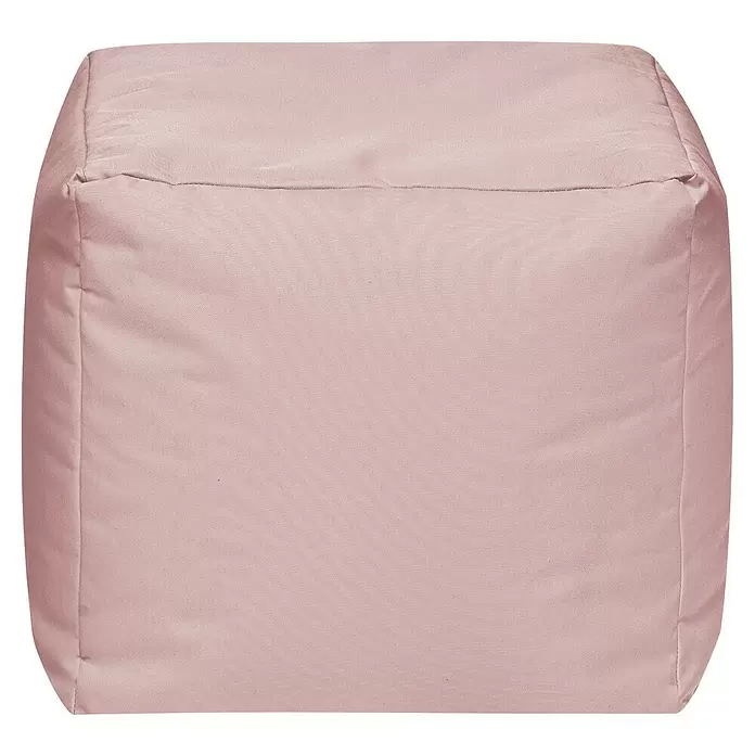 Sitting Point Sitzhocker Cube Scuba - 40 x 40 x 40 cm, Altrose, 100 % Polyester - Hellrosa rechteckiger Stoffpouf.