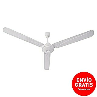 Fulmo Ventilador de techo Levante (Blanco, Blanco, 60 W, Diámetro: 120 cm, AC)