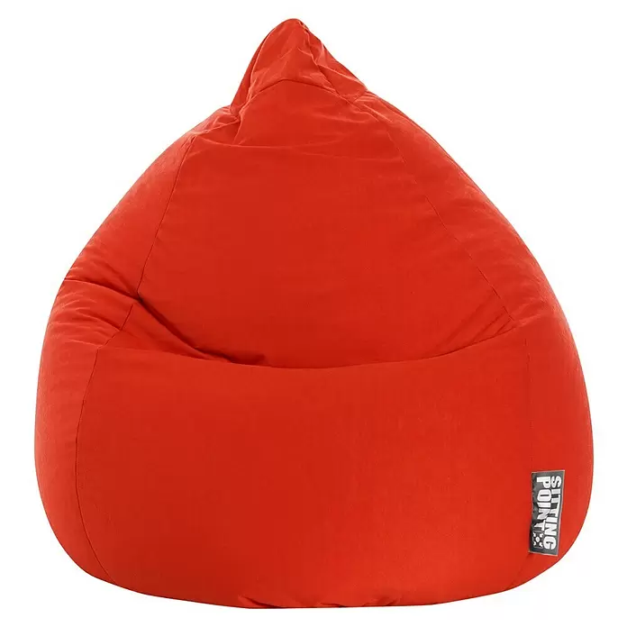 Sitting Point Sitzsack Beanbag Easy - XL, Tomate, 100 % Polyester - Lebhaft oranger Sitzsack aus weichem Stoff mit 'Sitting Point'-Etikett.