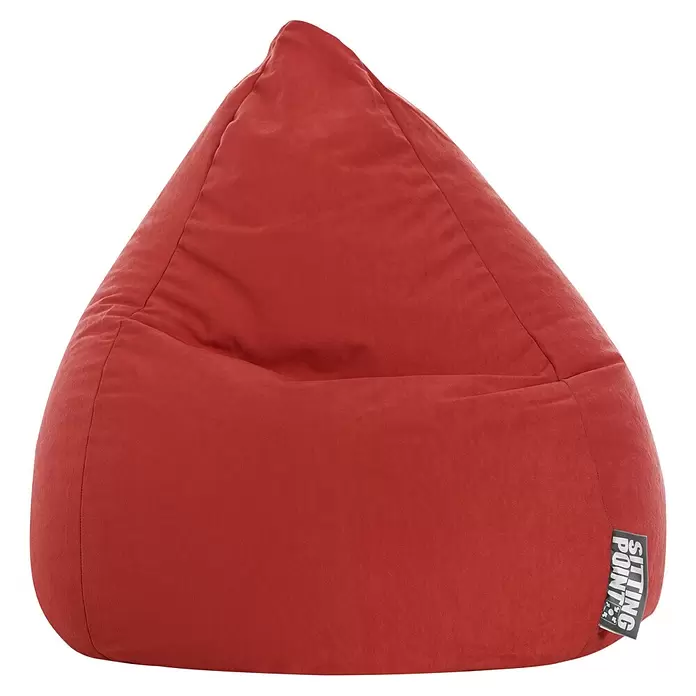 Sitting Point Sitzsack Beanbag Easy - L, Tomate, 100 % Polyester - Ein bequemer, weicher roter Sitzsack mit plüschiger Textur.