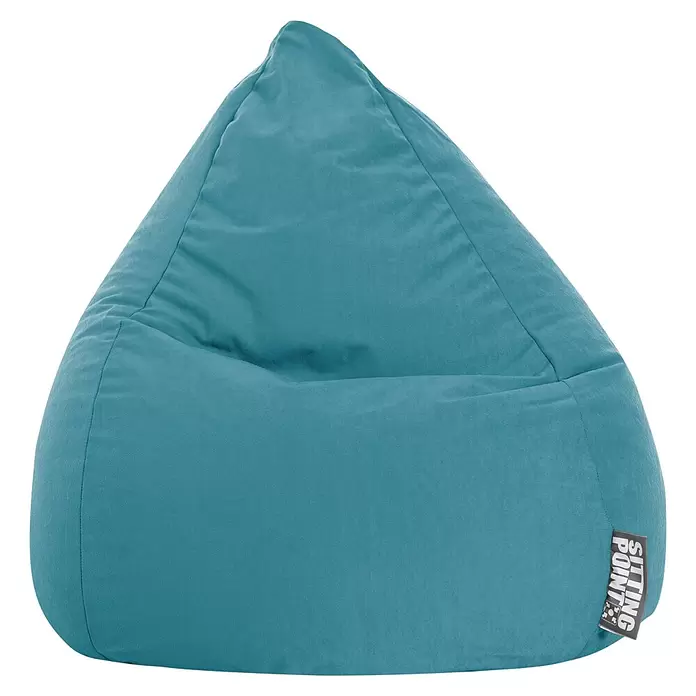 Sitting Point Sitzsack Beanbag Easy - L, Smaragd, 100 % Polyester - Türkiser Stoff-Sitzsack, weich und unstrukturiert, für bequemes Sitzen.