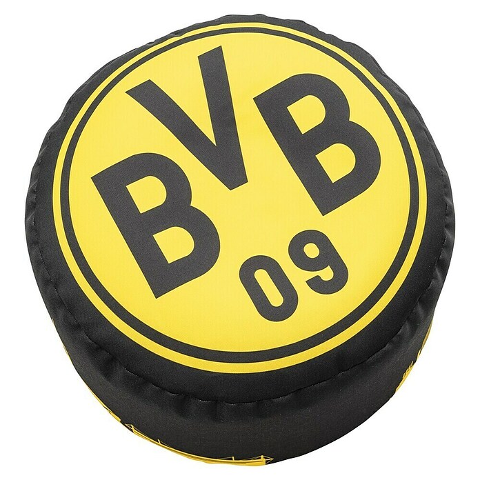 Sitting Point Sitzhocker VIP Dotcom (Ø x H: 50 x 30 cm, Borussia Dortmund, 100 % Polyester) | BAUHAUS