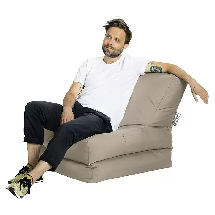 Sitting Point Sitzsack Twist Scuba90 x 70 x 80 cm, Khaki, 100 % Polyester/100 % Polyvinylchlorid