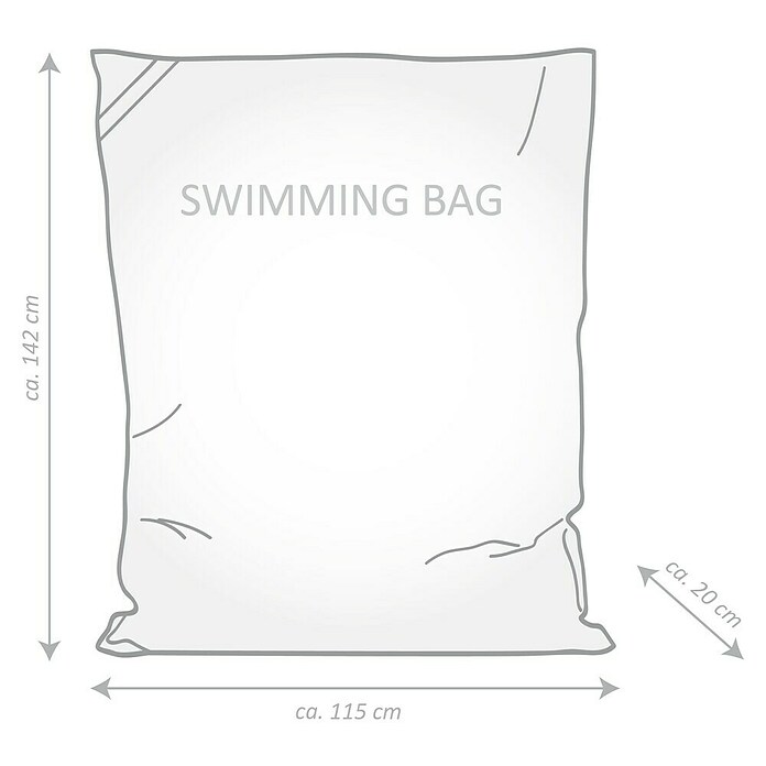 Sitzsack Swimming Bag (115 x 142 x 20 cm, Anthrazit, 100 % Polyester) | BAUHAUS