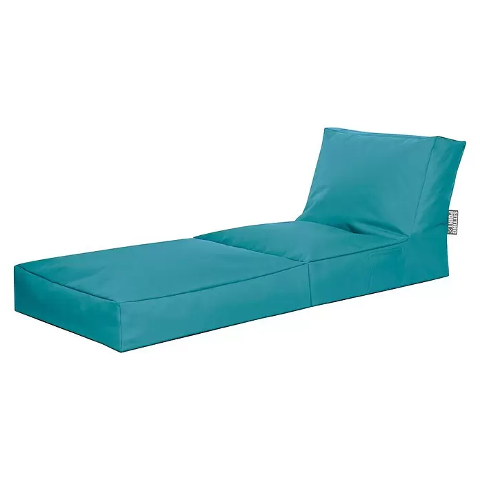 Sitting Point Sitzsack Twist Scuba - 90 x 70 x 80 cm, Petrol, 100 % Polyester/100 % Polyvinylchlorid - Hellblauer Sitzsack-Lounger mit erhöhter Rückenlehne.