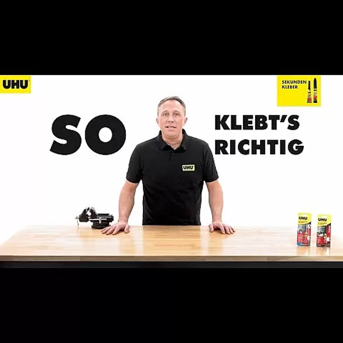 UHU Sekundenkleber Blitzschnell Supergel - 10 g, Gelartig, Tube - So klebts richtig: UHU Sekundenkleber Anwendungstipps | How to Video