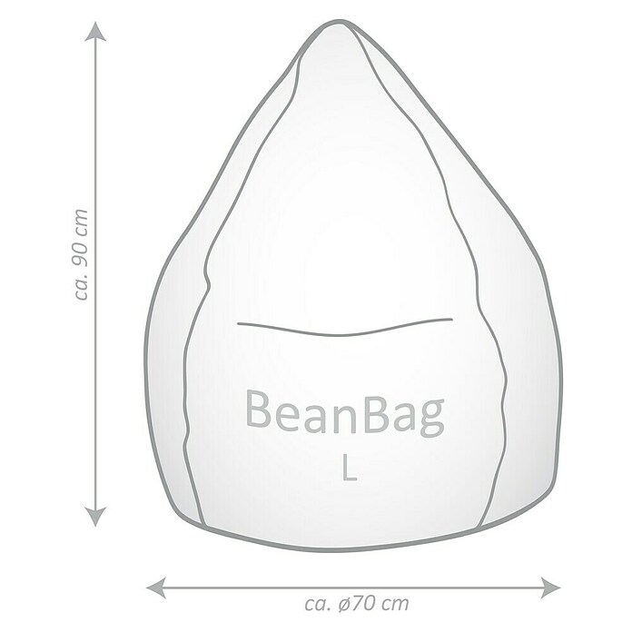 Sitting Point Sitzsack Beanbag Fußball (L, Schwarz/Weiß, 100 % Baumwolle) | BAUHAUS