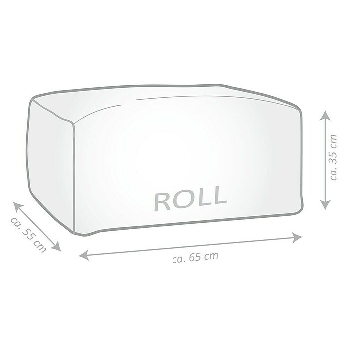 Sitting Point Puf Santorin Roll (65 x 55 x 35 cm, Mostaza) | BAUHAUS