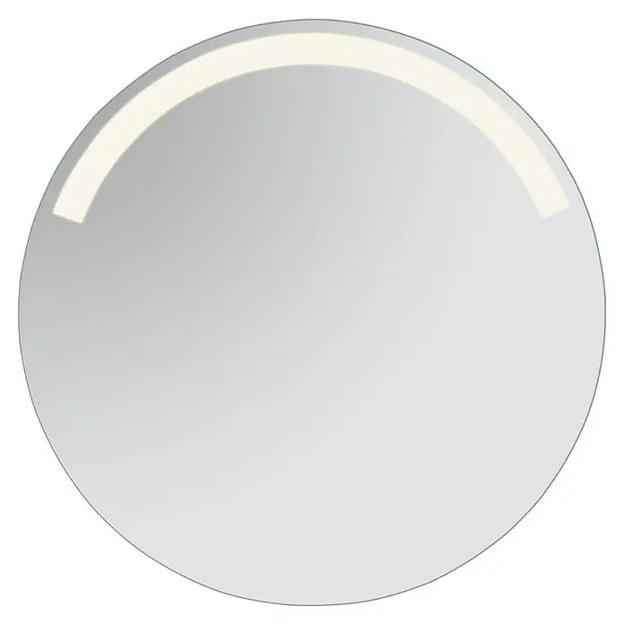 Lichtspiegel Smile - Durchmesser: 60 cm, Leuchtmittel - Runder LED-beleuchteter Spiegel mit einem modernen und minimalistischen Design, ideal für Badezimmer oder Schminktische.