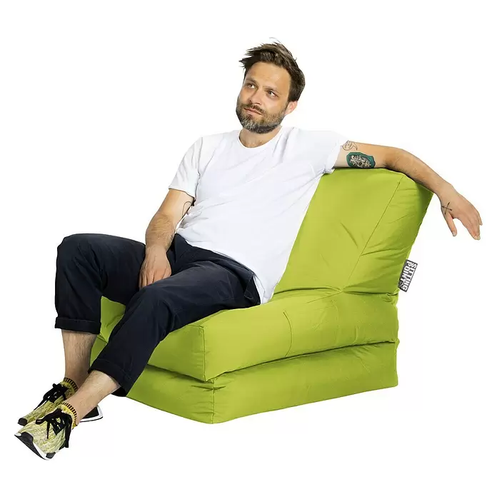 Sitting Point Sitzsack Twist Scuba90 x 70 x 80 cm, Grün, 100 % Polyester/100 % Polyvinylchlorid